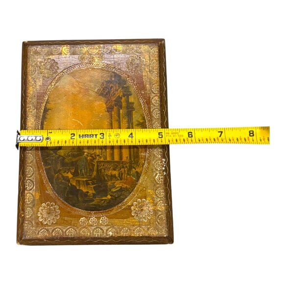 Vintage Florentia Italian Framed Picture Plaque "A Roman Ruins" By Pannini READ - Picture 5 of 8